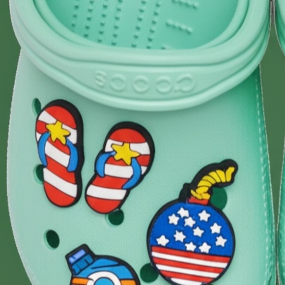 Croc American Flag jibitz shoe charms bundle - Picture 2 of 4